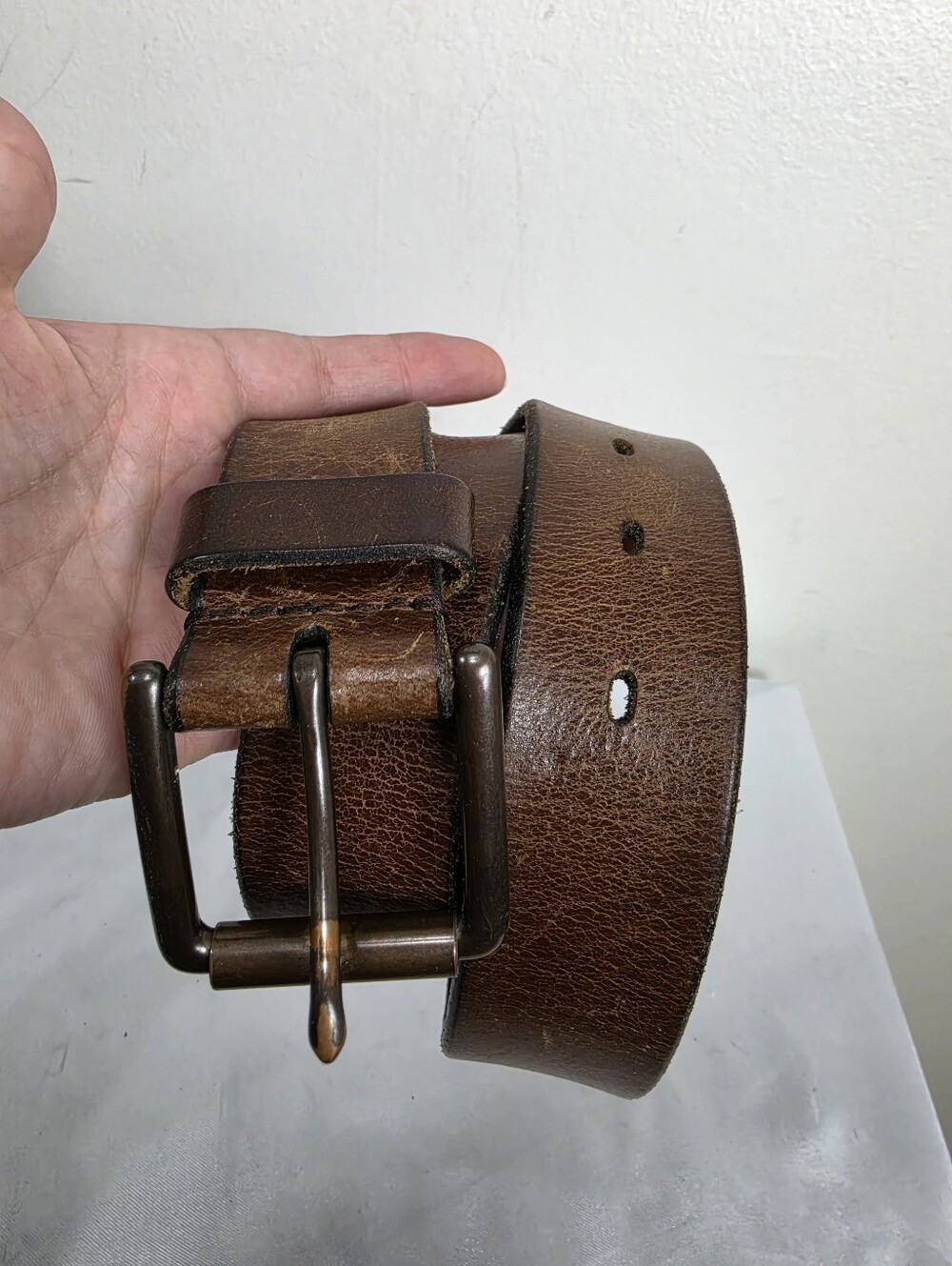 Dookers Men's Brown Leather Belt